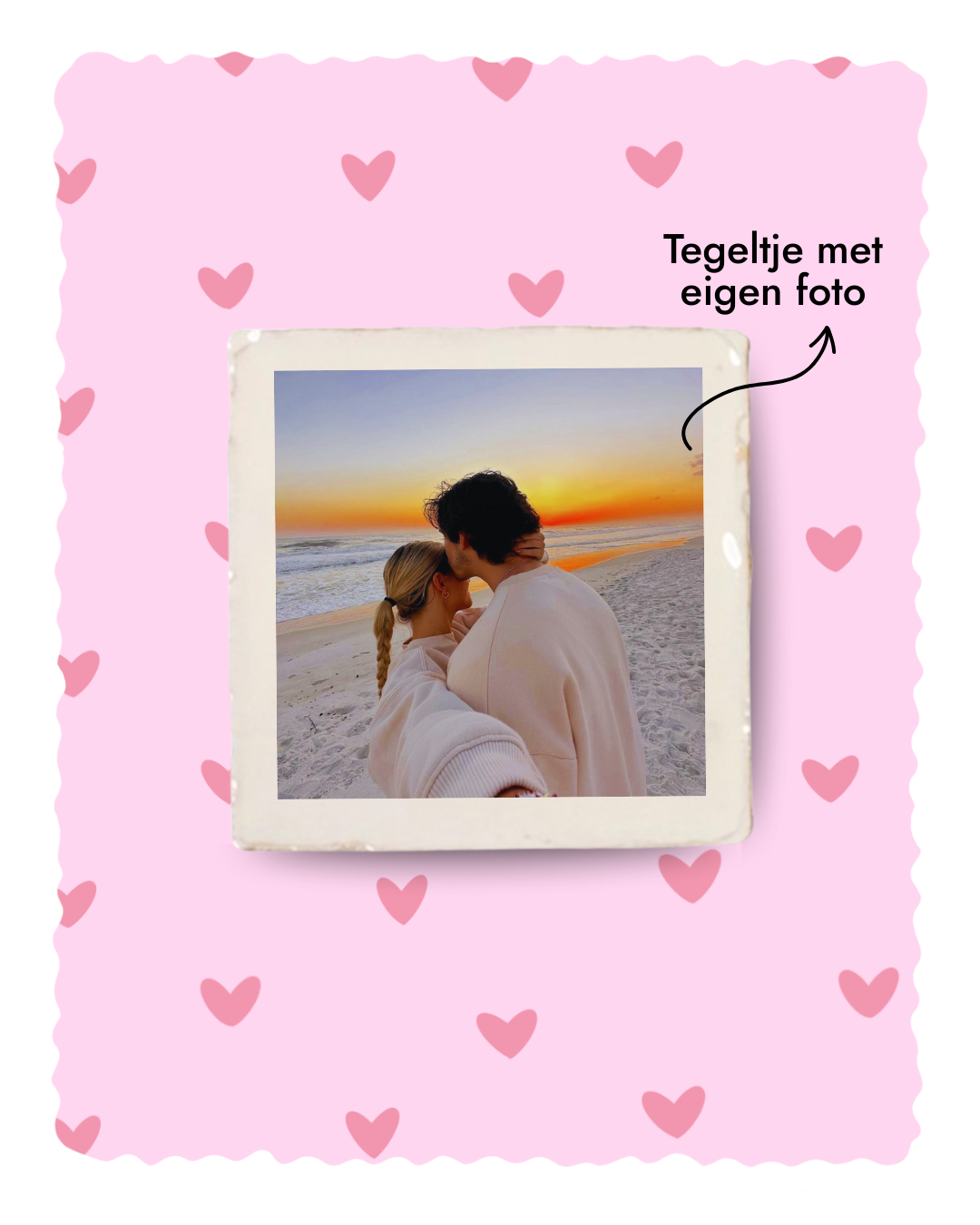 Personaliseer je eigen tegeltje met foto - 1 foto