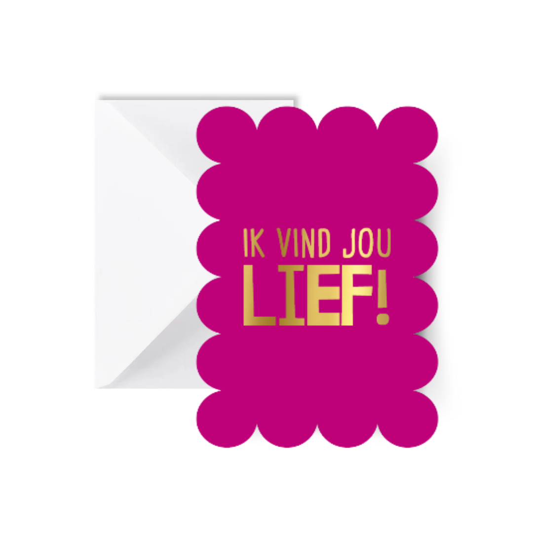 Ik vind jou lief! bubble kaart