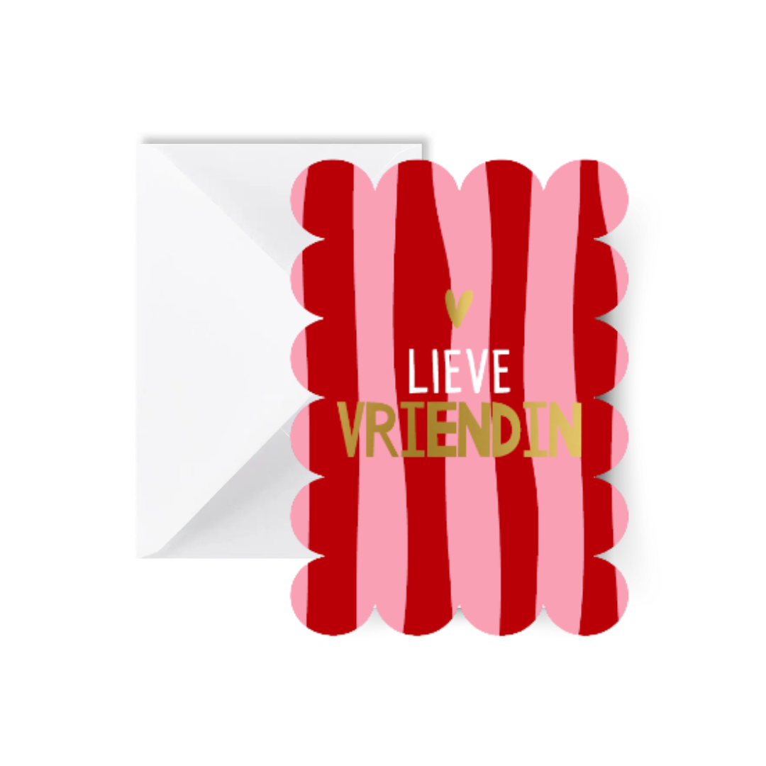 Lieve vriendin bubble kaart