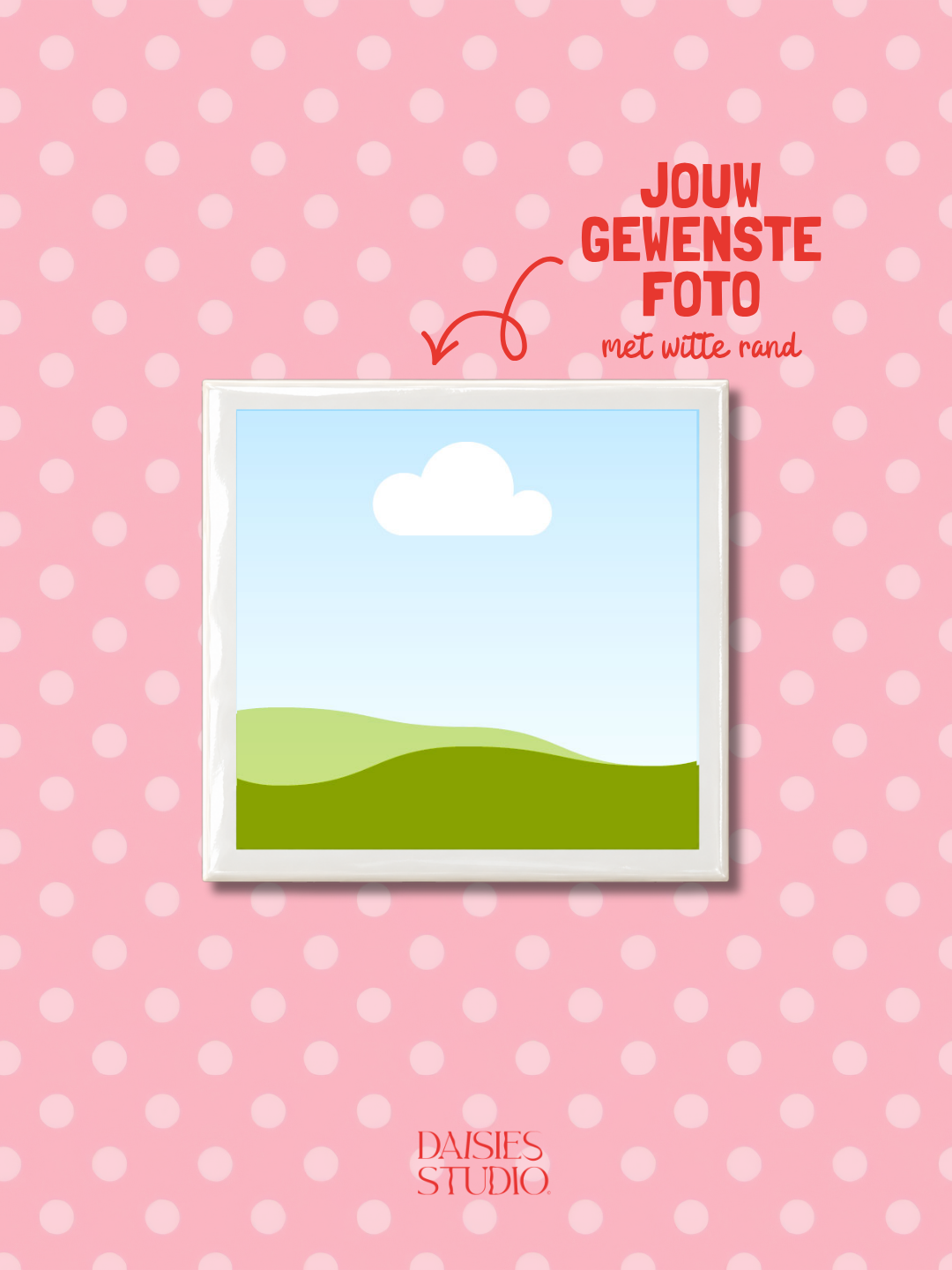 Gepersonaliseerd Tegeltje met Foto – Witte Rand