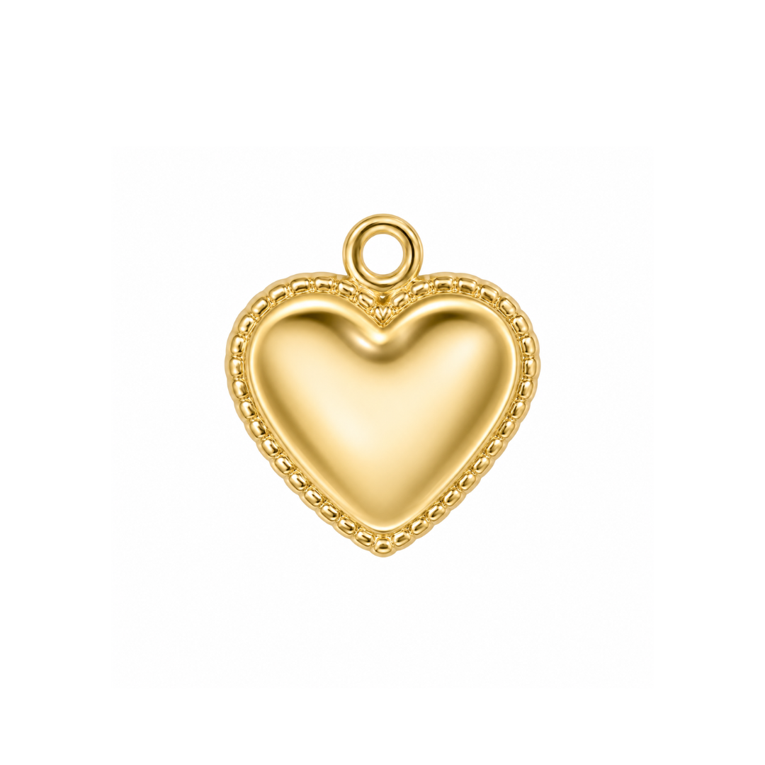 Golden Muse Heart Charm