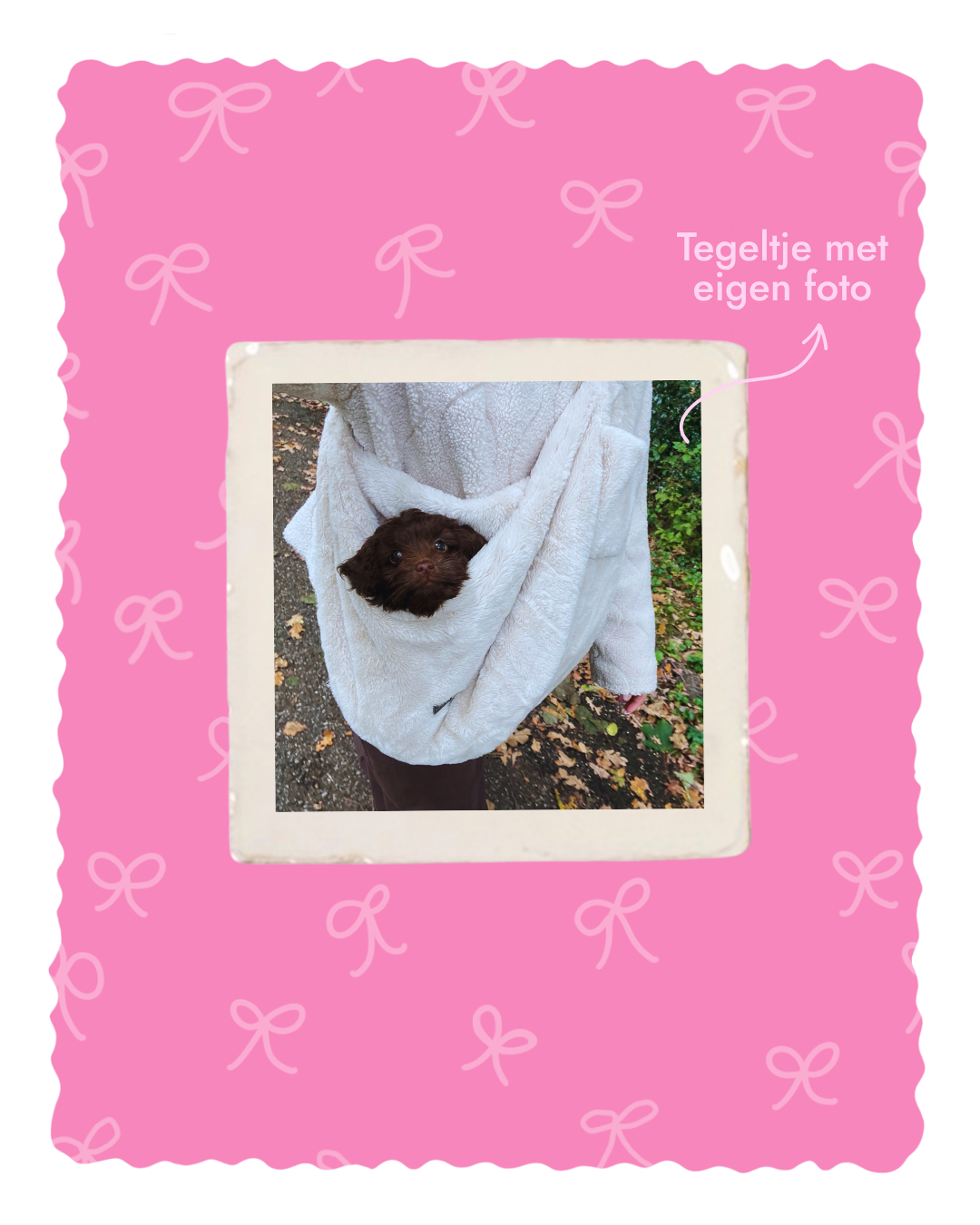 Personaliseer je eigen tegeltje met foto - 1 foto