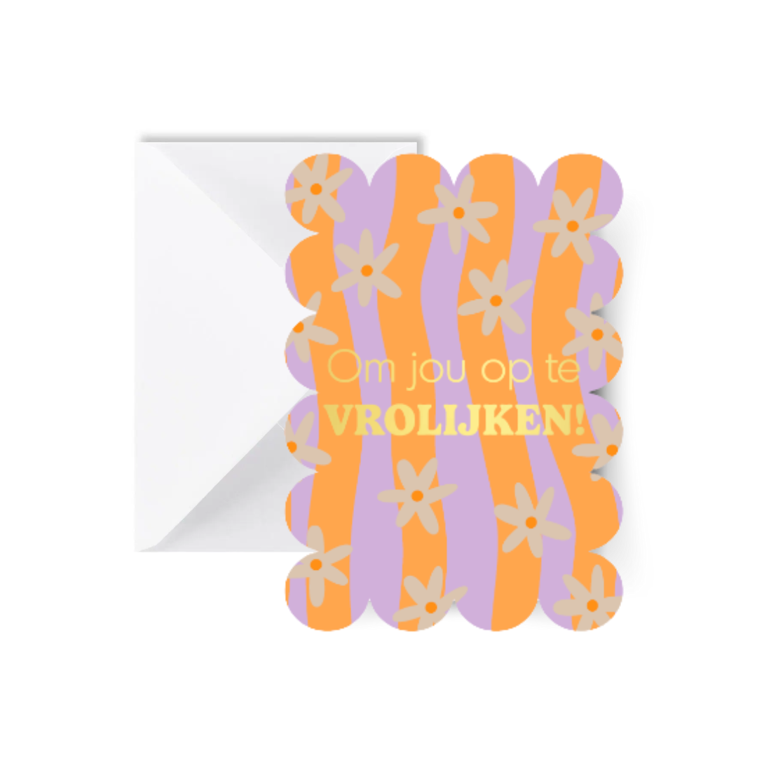 Om Jou Op Te Vrolijken! Bubble Kaart met Envelop