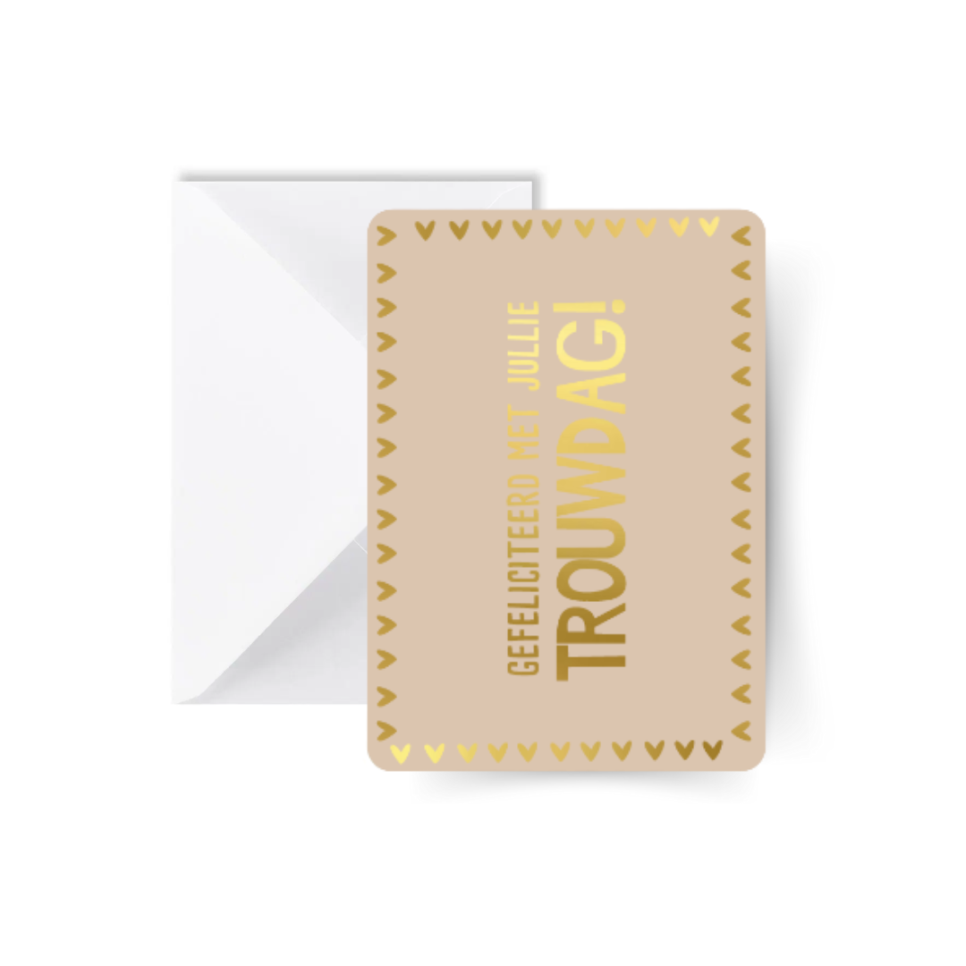 Gefeliciteerd met jullie trouwdag! Kaart met Envelop