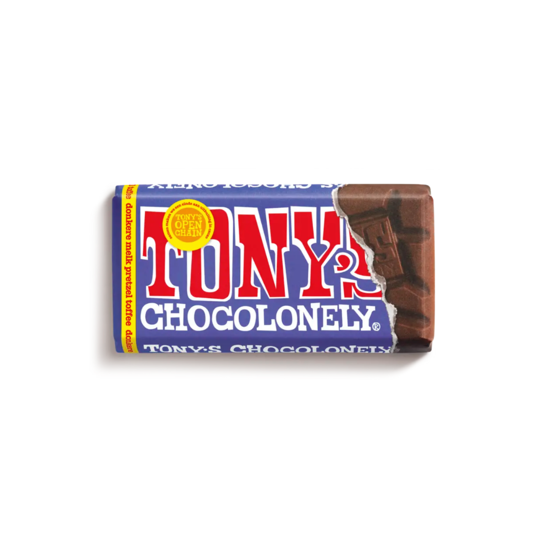 Tony's Chocolonely Reep - donkere melk pretzel toffee