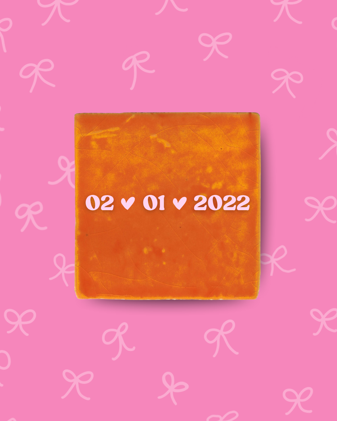 Gepersonaliseerd Tegeltje met Hartjes & Datum