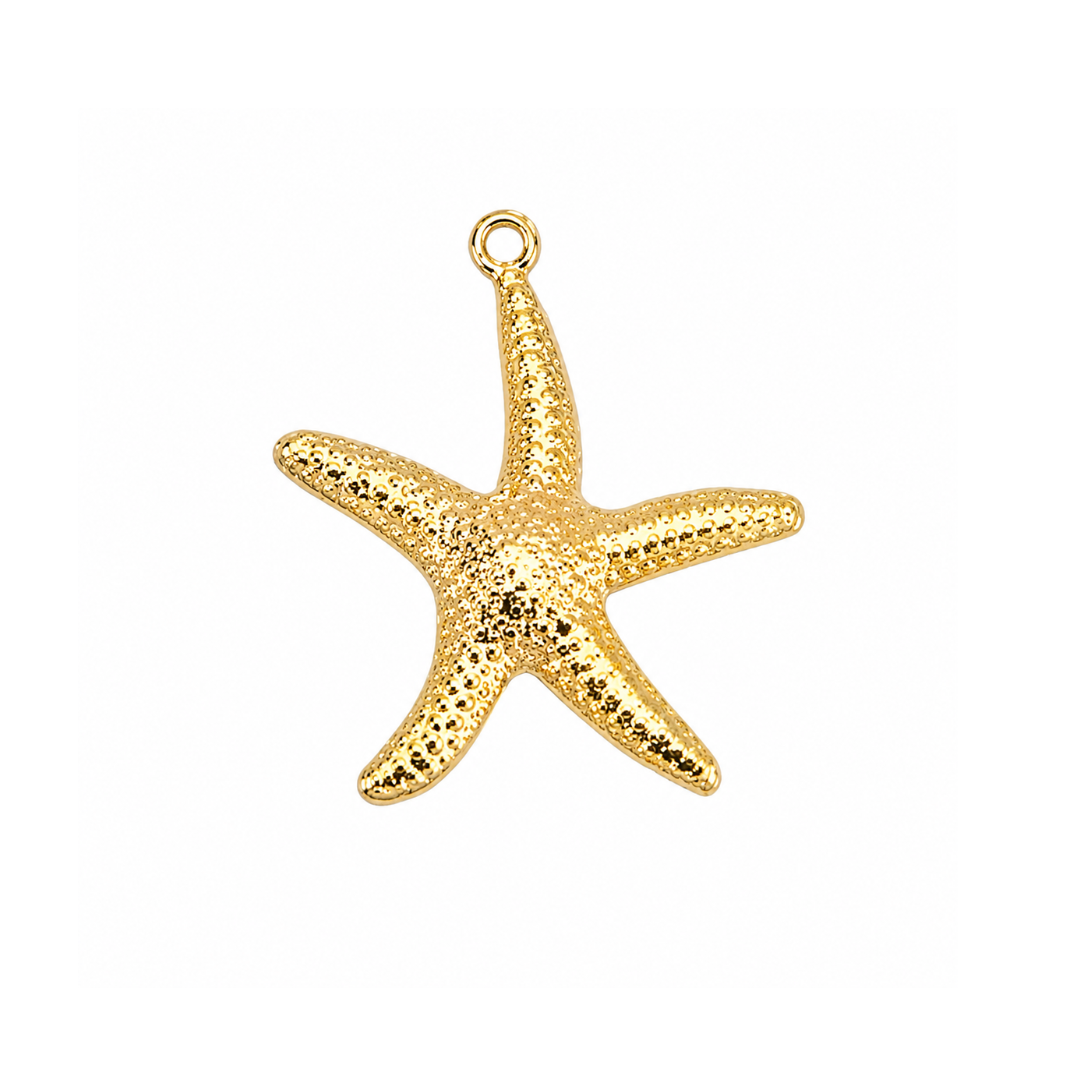 Golden Starfish Charm