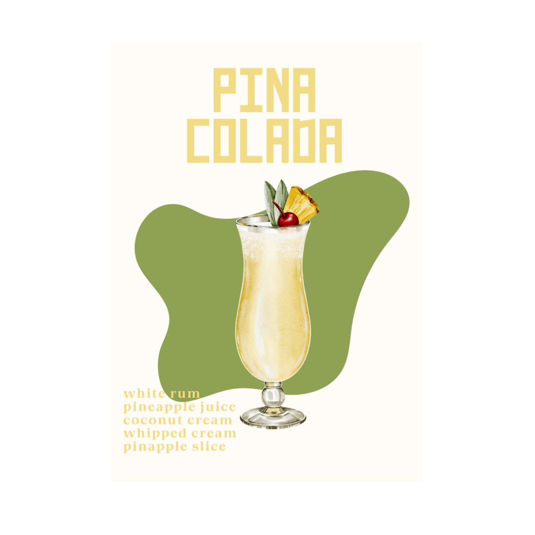 Pina colada A4 print