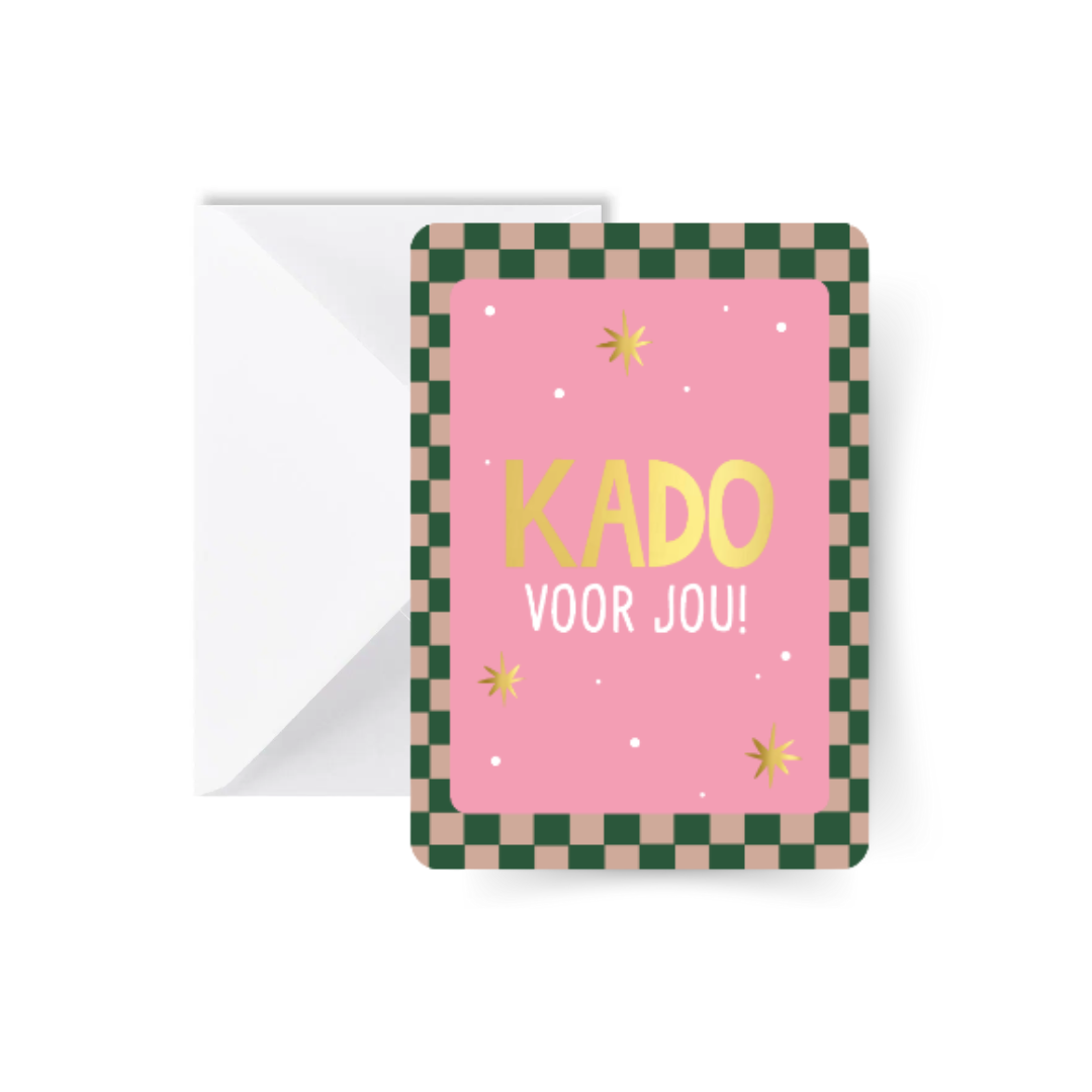 Kado voor Jou! Groene Kaart met Envelop