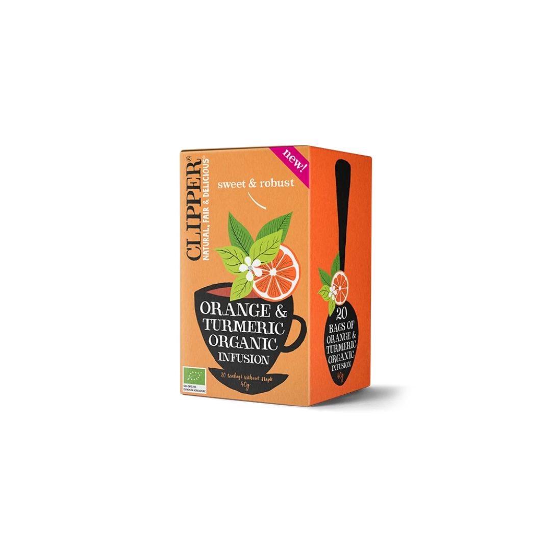 Clipper orange & tumeric tea - zakje