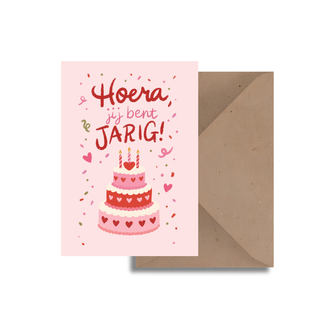 Hoera jij bent jarig! Kaart