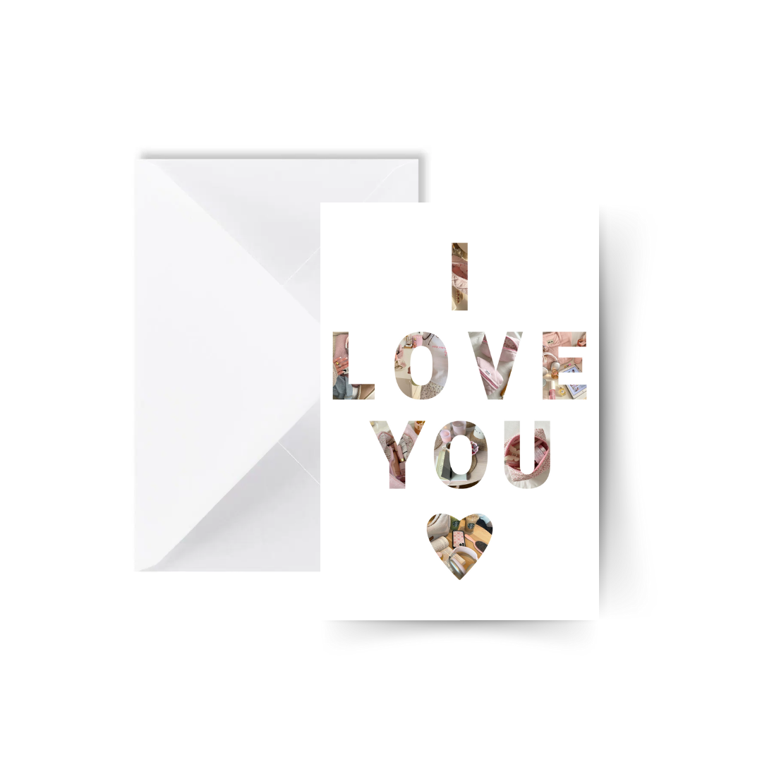 Custom "i love you" kaart