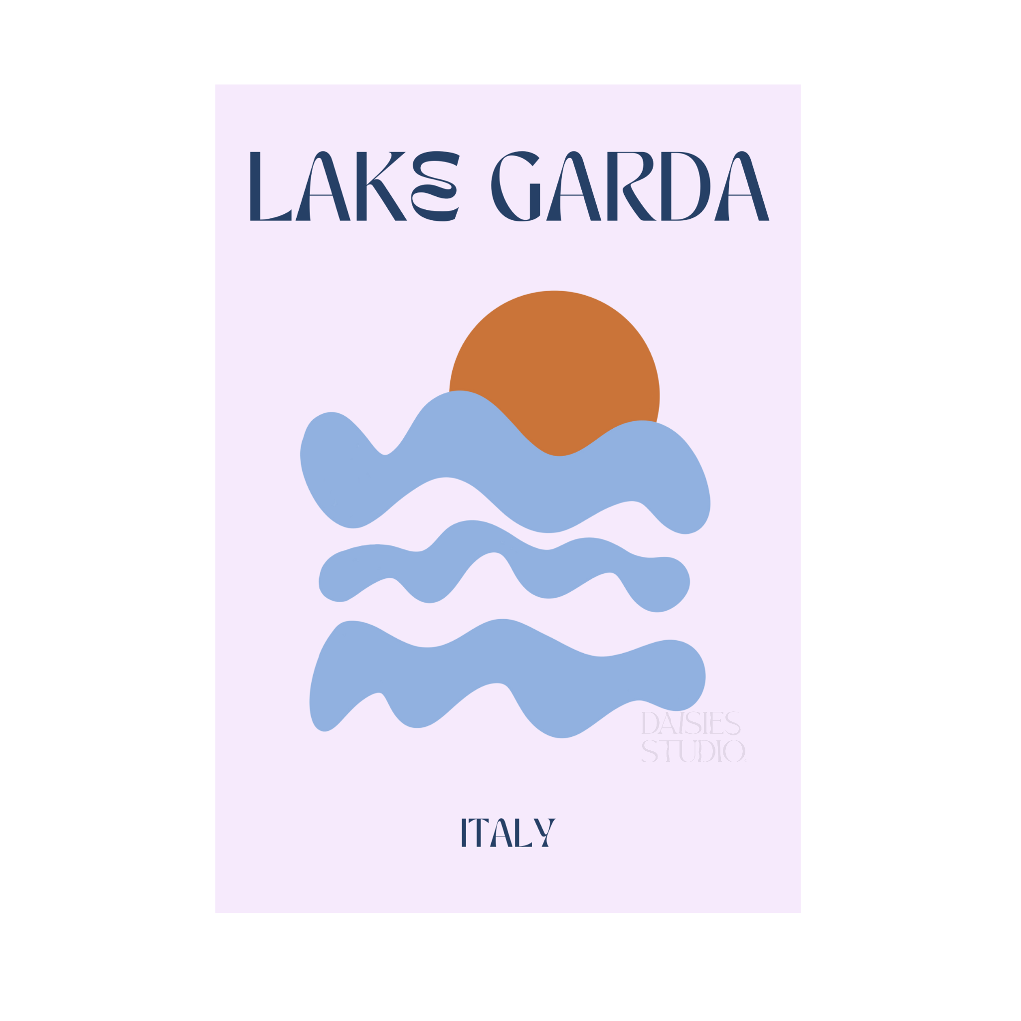 Lake gardia A4 print