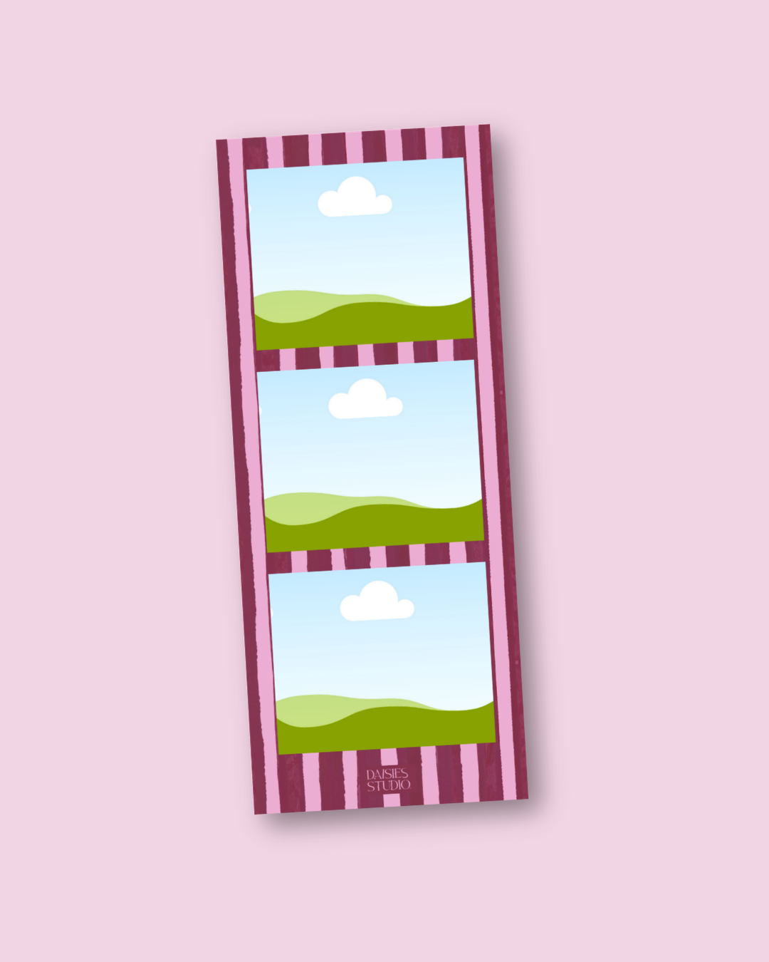 Custom Berry Stripe Photobooth