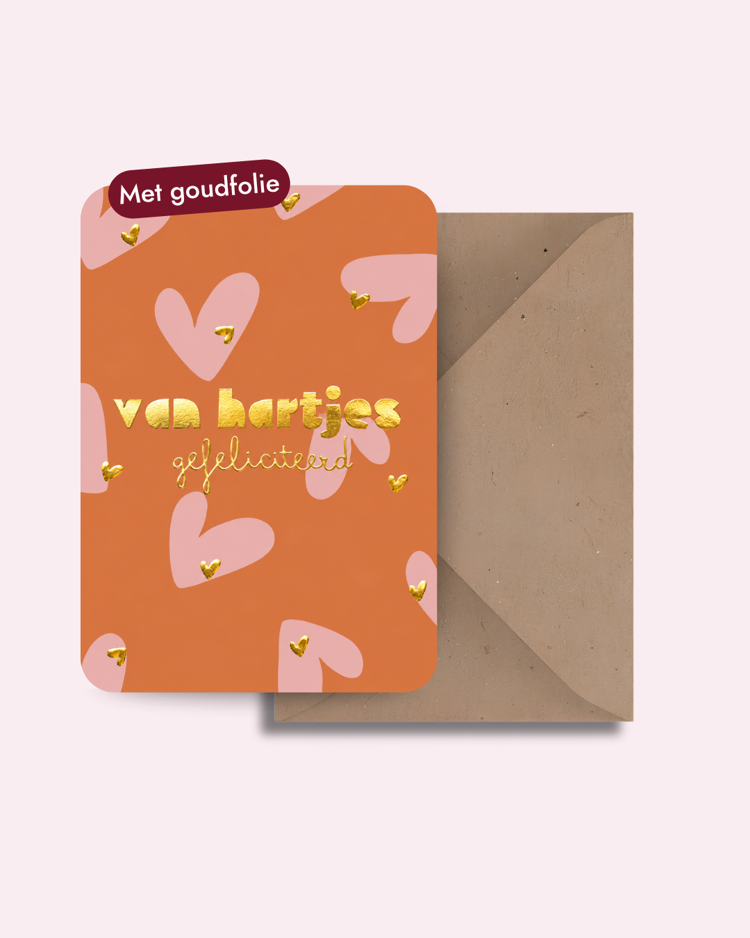 Van hartjes gefeliciteerd Kaart