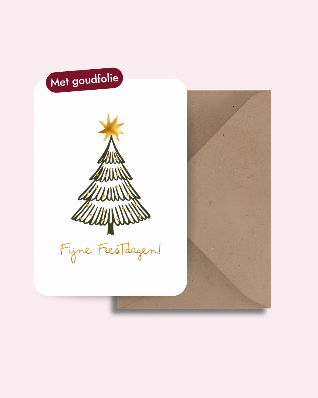Fijne feestdagen! Kerst kaart