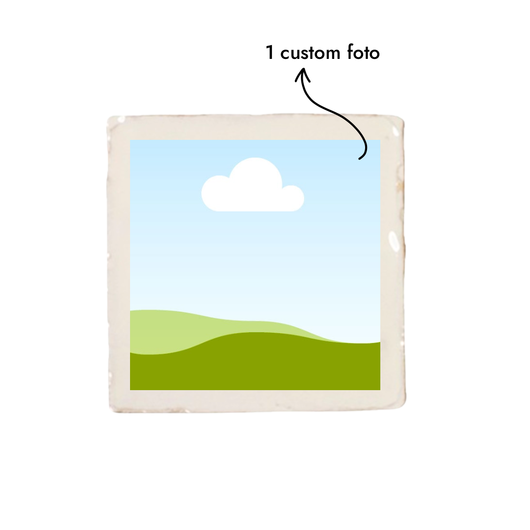 Personaliseer je eigen tegeltje met foto - 1 foto