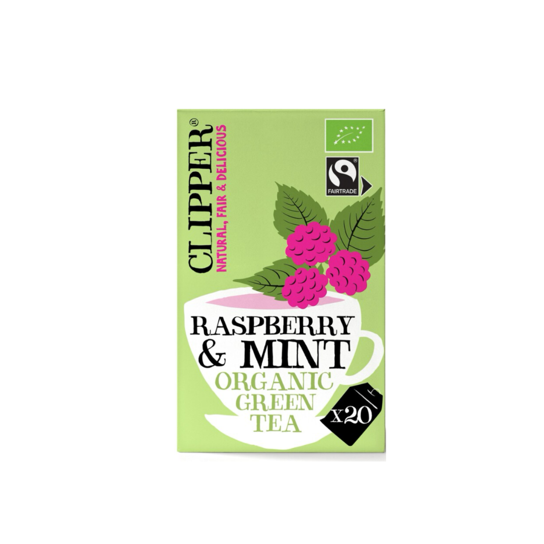 Clipper raspberry & mint thee zakje