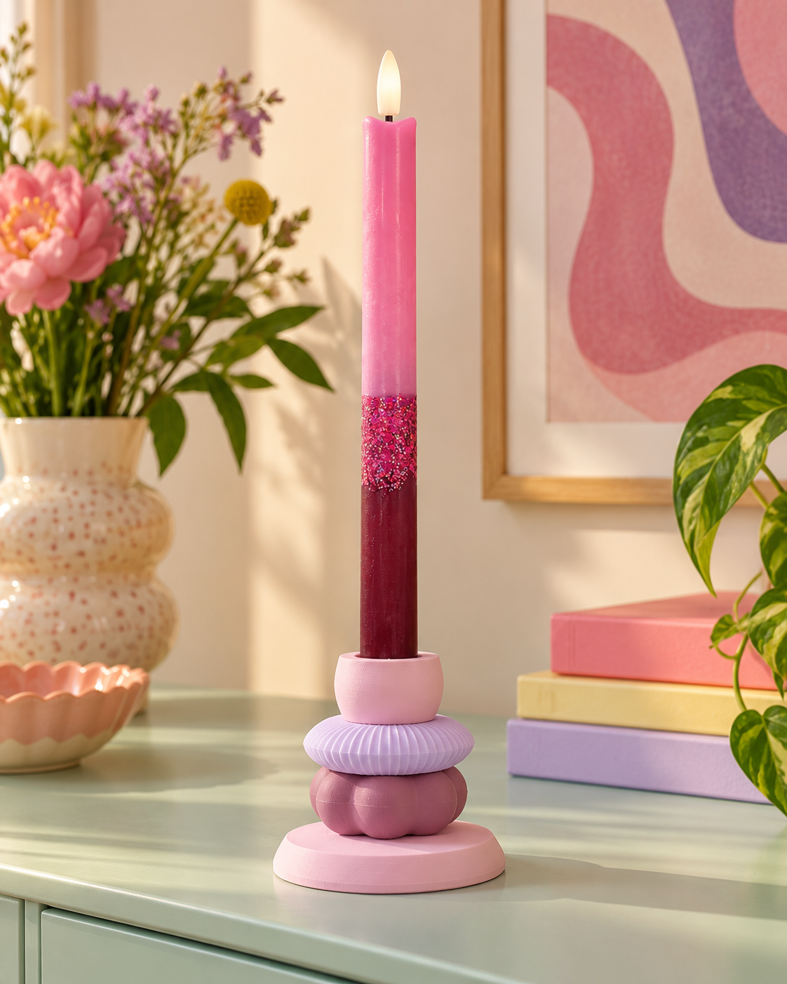 LED Kaars Velvet Sparkle