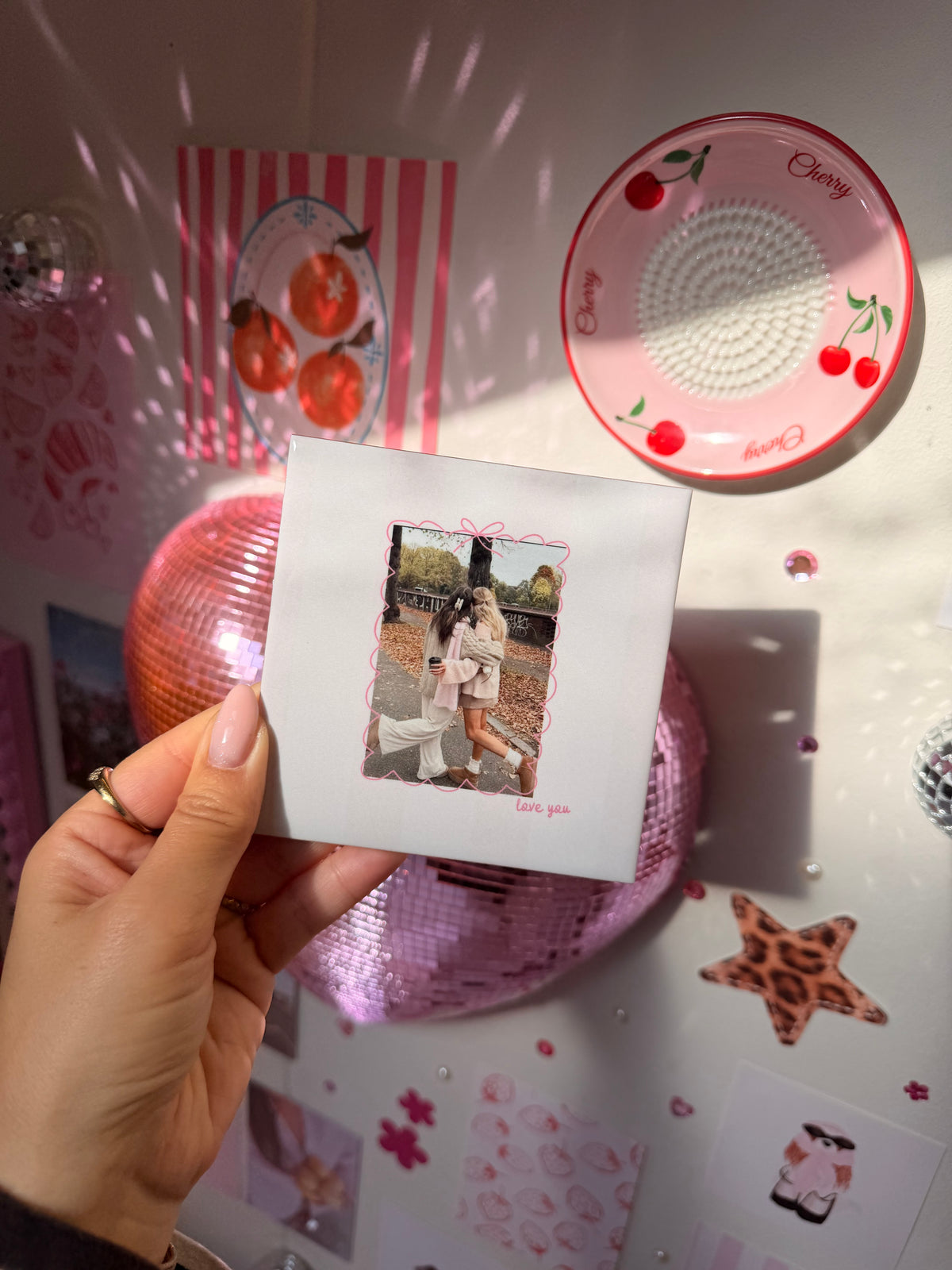Gepersonaliseerd Tegeltje met Foto – Love You