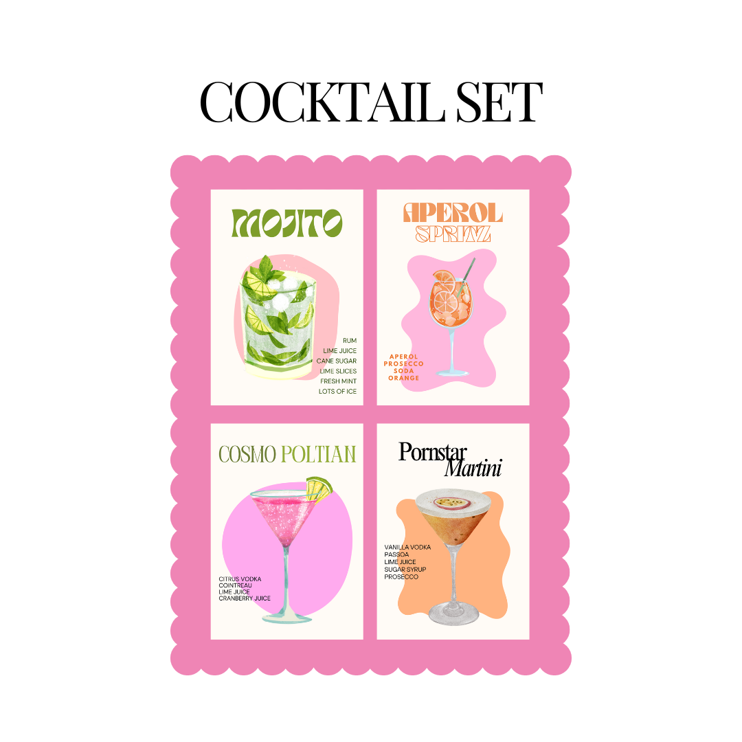 Cocktail print set